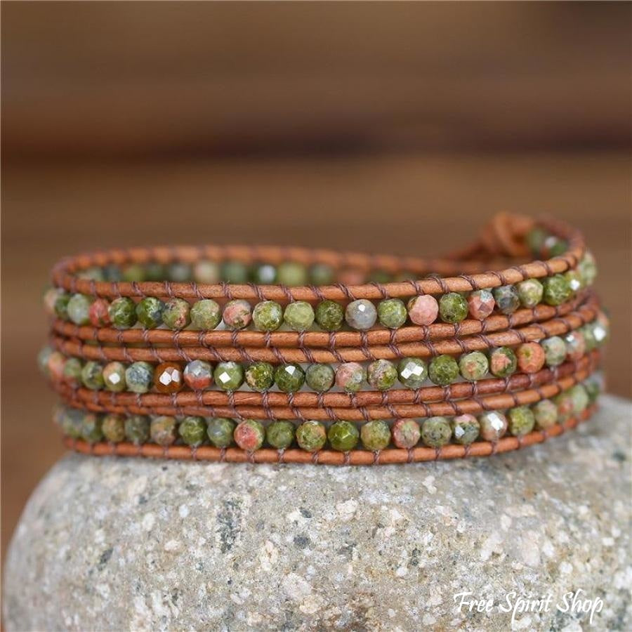 Zora | Unakite Beaded Wrap
