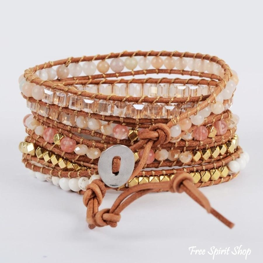 Willow | White Selenite & Sunstone Wrap
