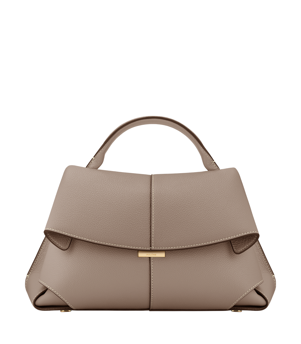Celeste | Textured Taupe Leather Bag