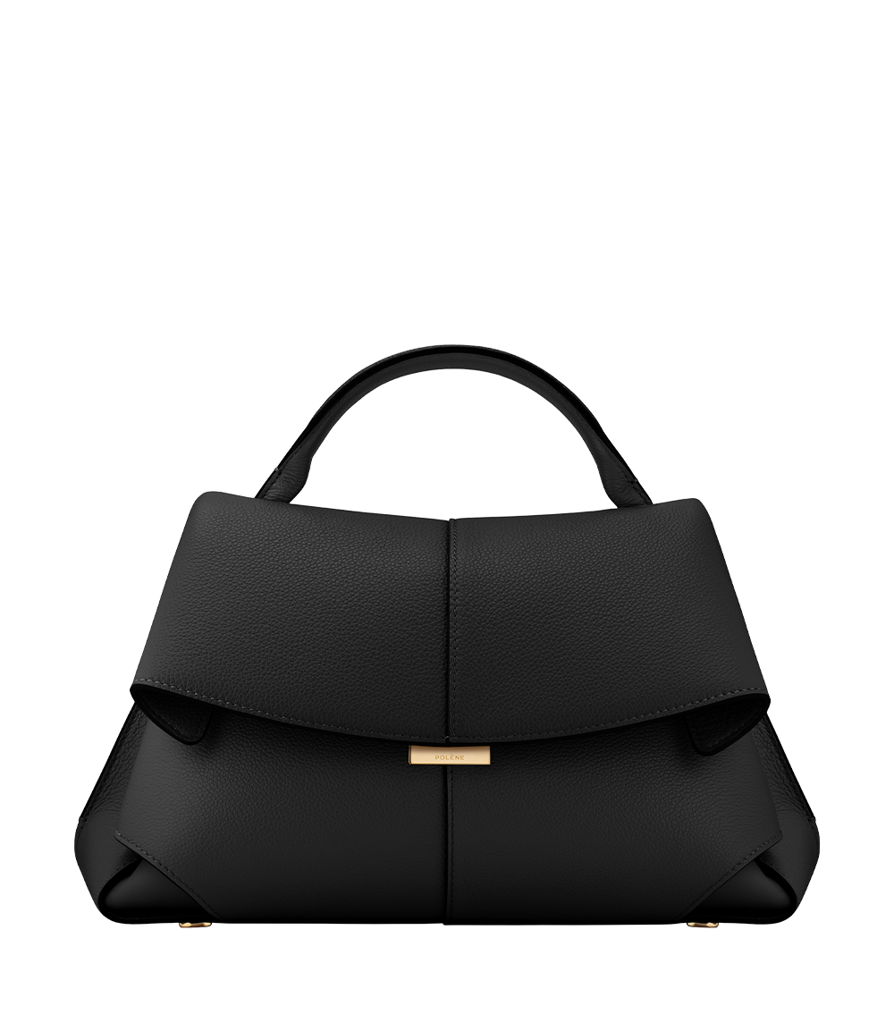 Elara | Textured Black Leather Bag