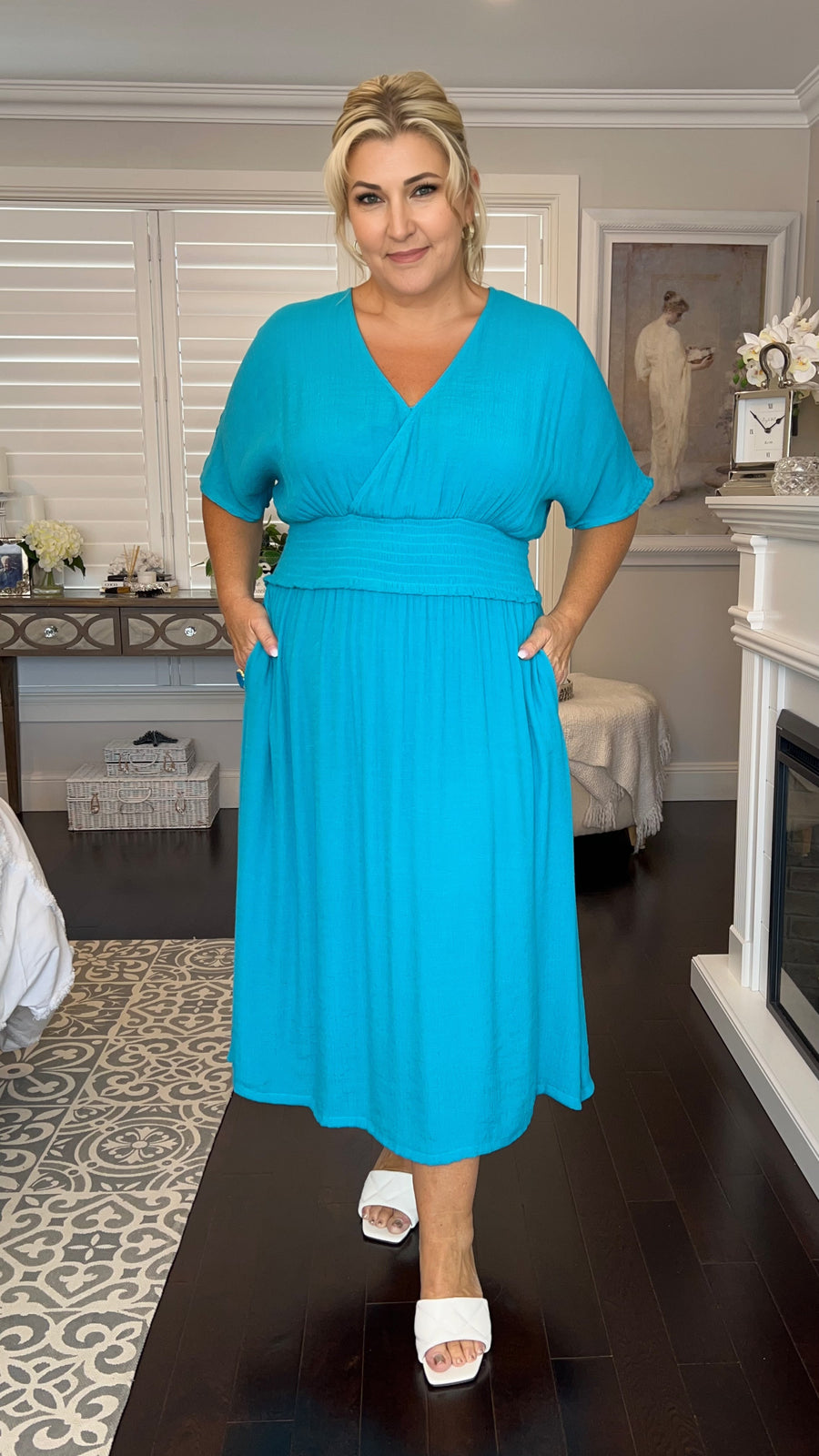 Rosalind | Poppy Slouchy Midi Dress