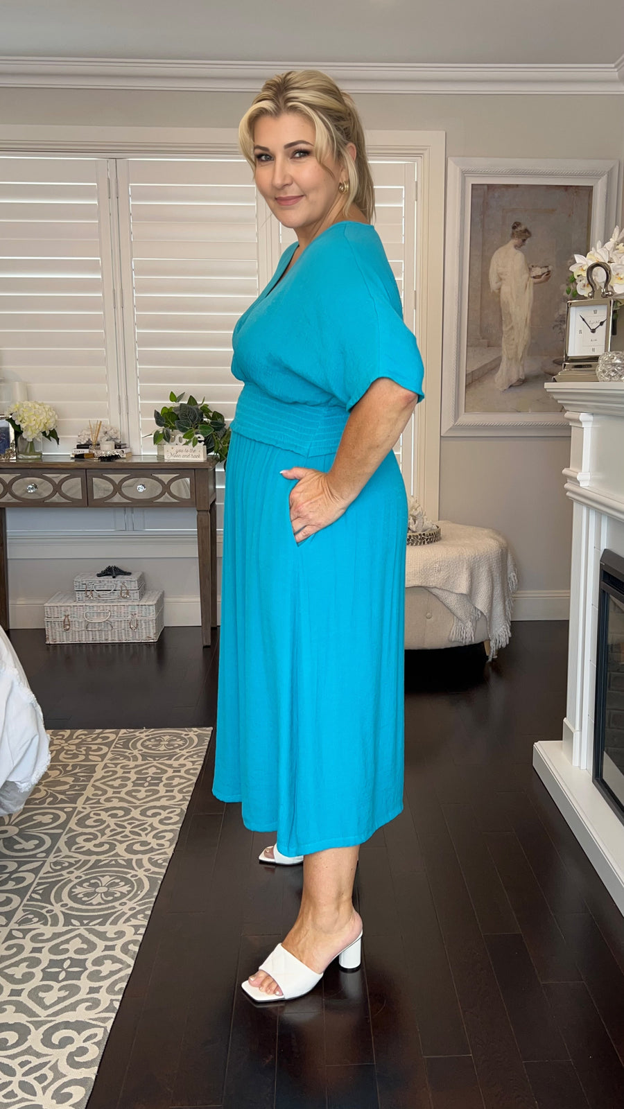Rosalind | Poppy Slouchy Midi Dress