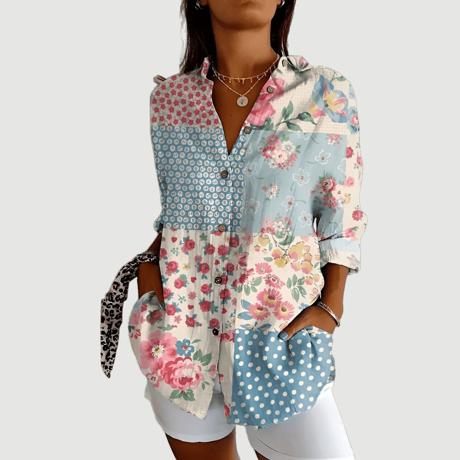 Liv | Artistic Floral Blouse