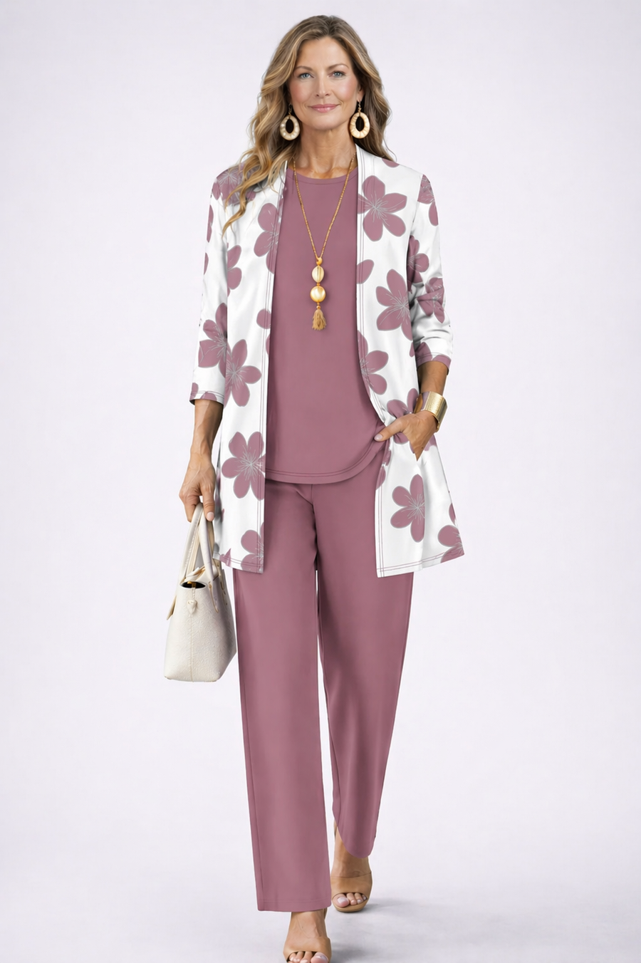 Christine | Dusky Pink Three-Piece Set