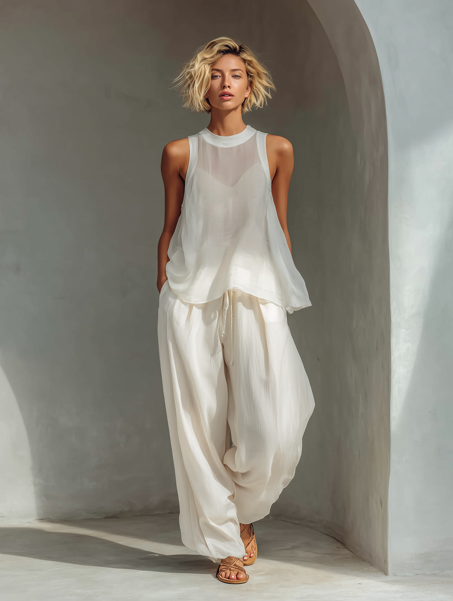 Dolly | Cream Two-Piece Set Semi-sheer