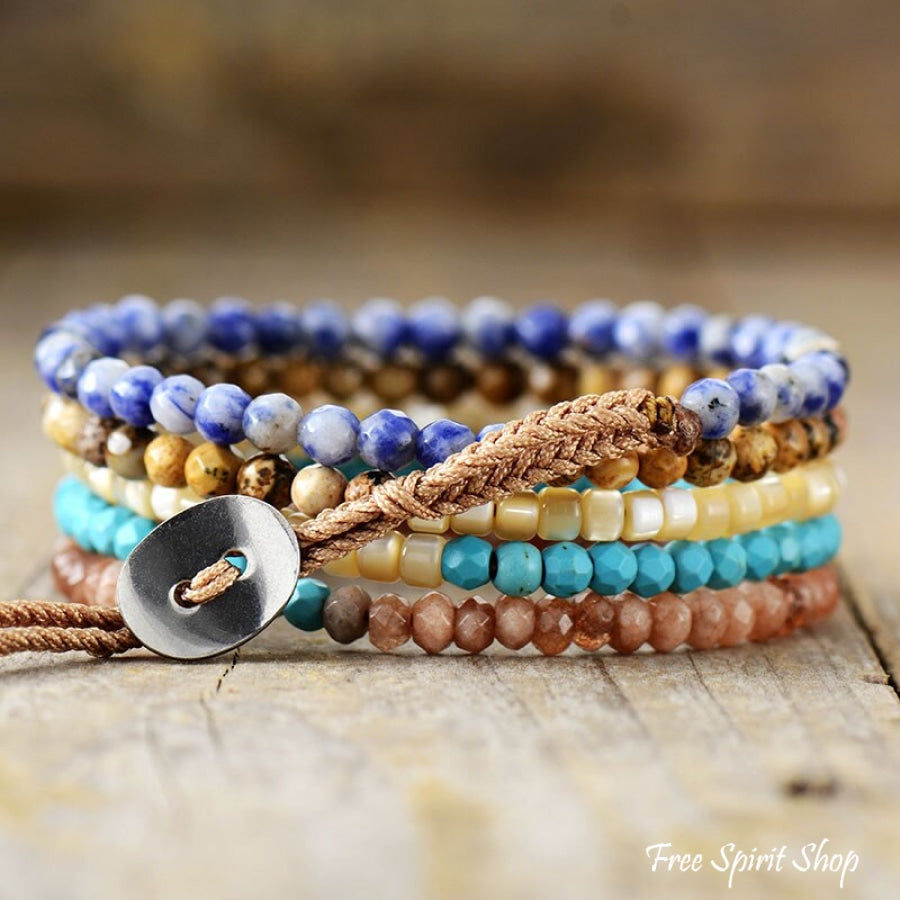 Nora | Sodalite Jasper Shell Strawberry Quartz