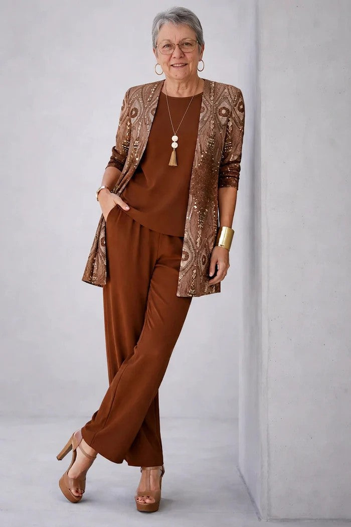 Margaret | Green Three-Piece Set