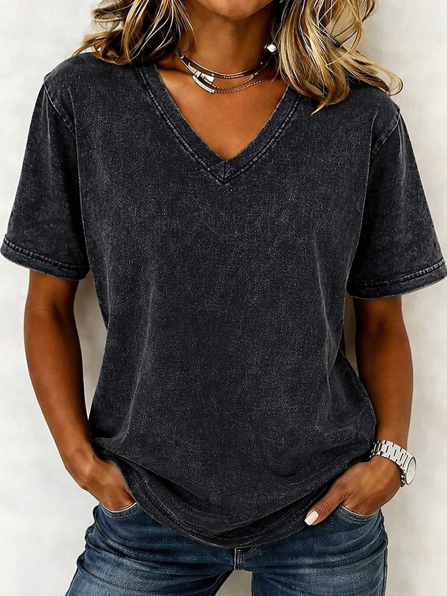Zoe | V Neck Tee